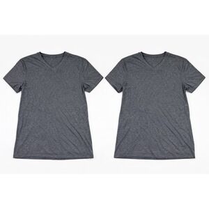 Goodfellow &‎ Co Men's V-Neck T-Shirt 2 Pack Railroad Gray Size L NWT
